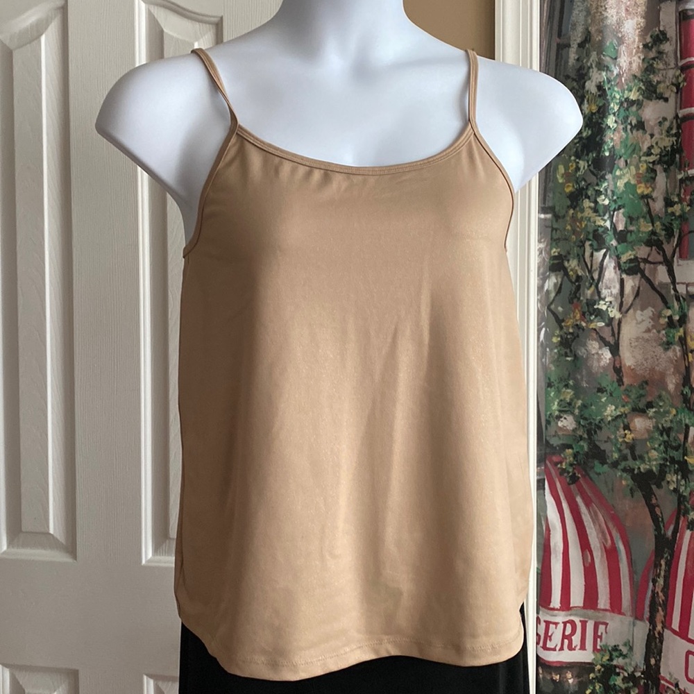 Shimmer tan Tank Top